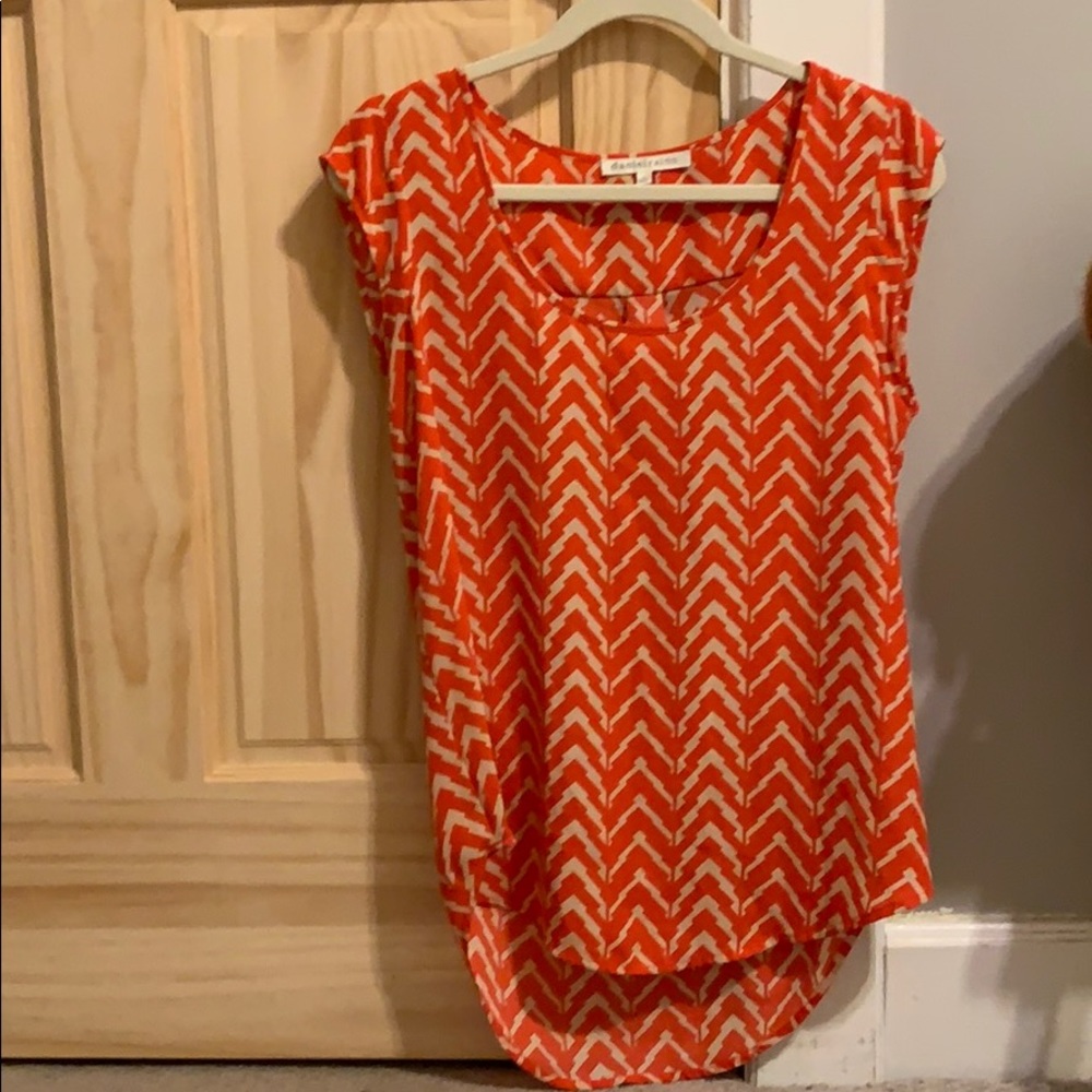 Danielrainn cap sleeve silk top